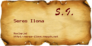 Seres Ilona névjegykártya