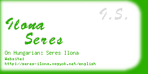 ilona seres business card